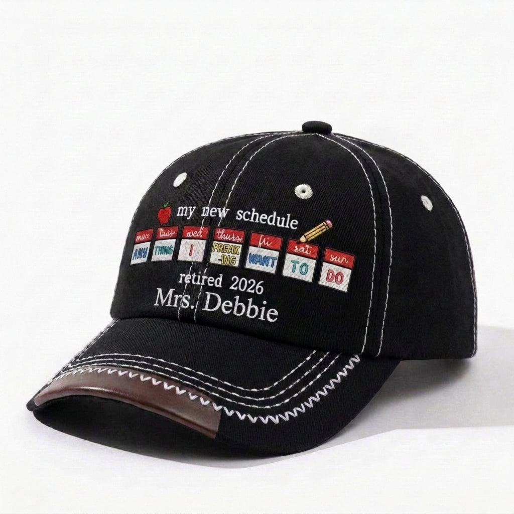 My New Schedule Personalized Vintage Soft Baseball Cap