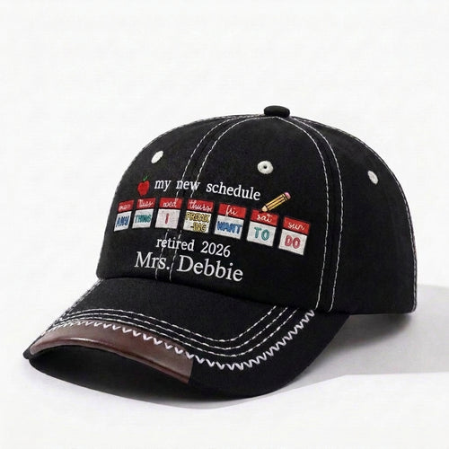 My New Schedule Personalized Vintage Soft Baseball Cap
