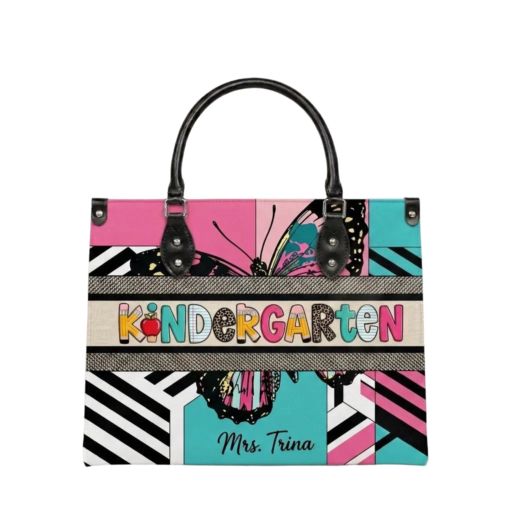 Modern Butterfly Personalized Leather Bag + Free Matching Leather Wallet