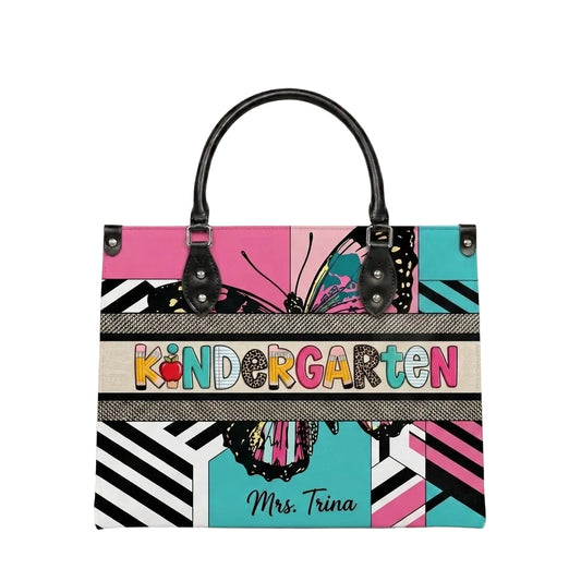 Modern Butterfly Personalized Leather Bag + Free Matching Leather Wallet