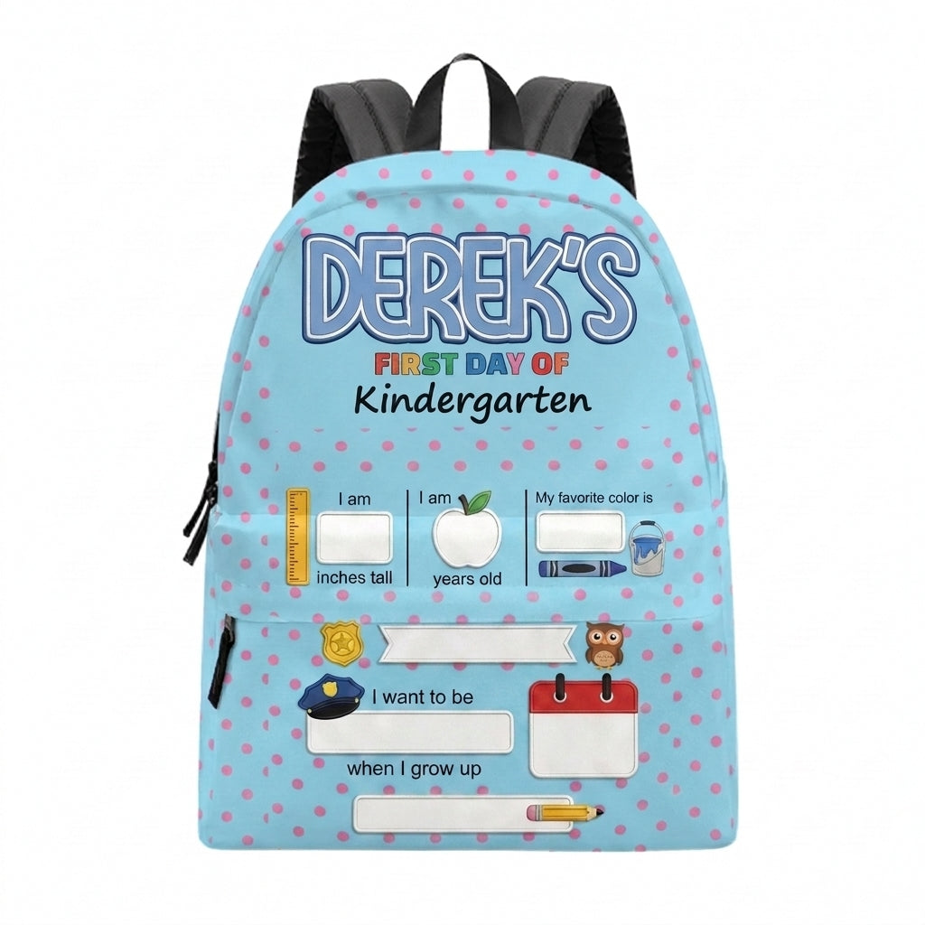 Back to School Blue Personalized  Backpack