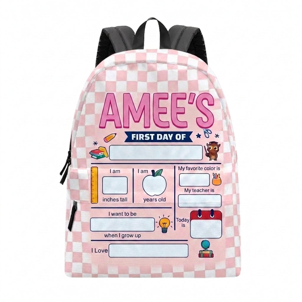 First Day Of School Personalized  Backpack