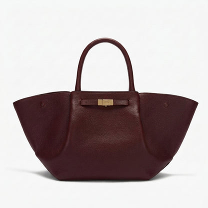 BAGA Classic Leather Tote Bag, Soft Leather Work Bag, Elegant Brown Suede Shoulder Bag, Gift for Her, Everyday Office Carry