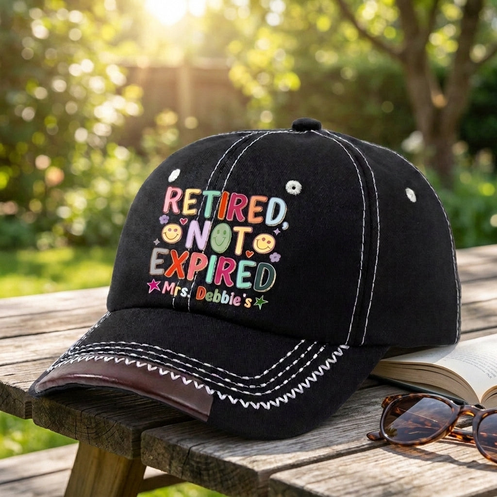 Retired Not Expired Personalized Vintage Soft Baseball Cap