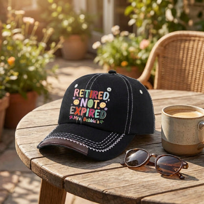 Retired Not Expired Personalized Vintage Soft Baseball Cap