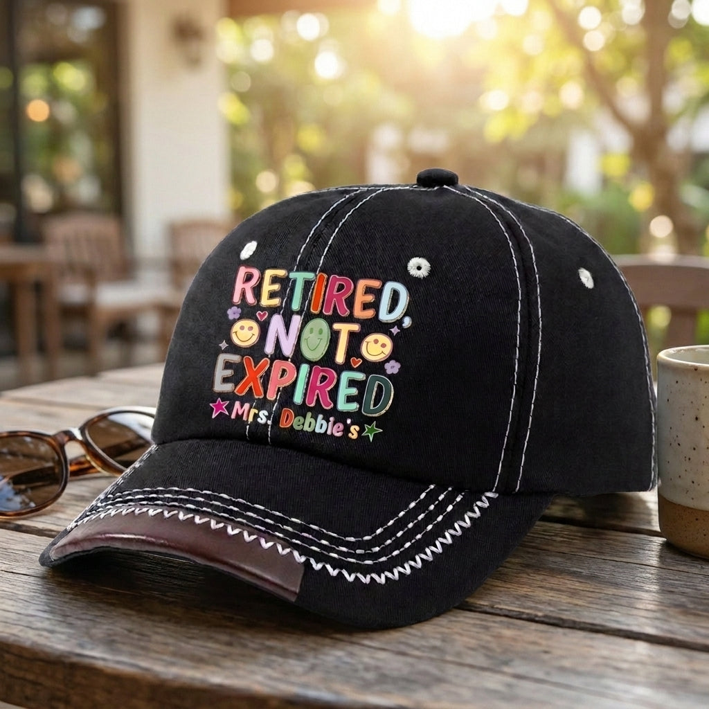 Retired Not Expired Personalized Vintage Soft Baseball Cap