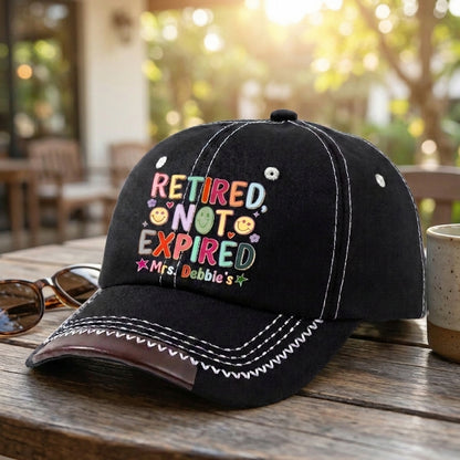 Retired Not Expired Personalized Vintage Soft Baseball Cap