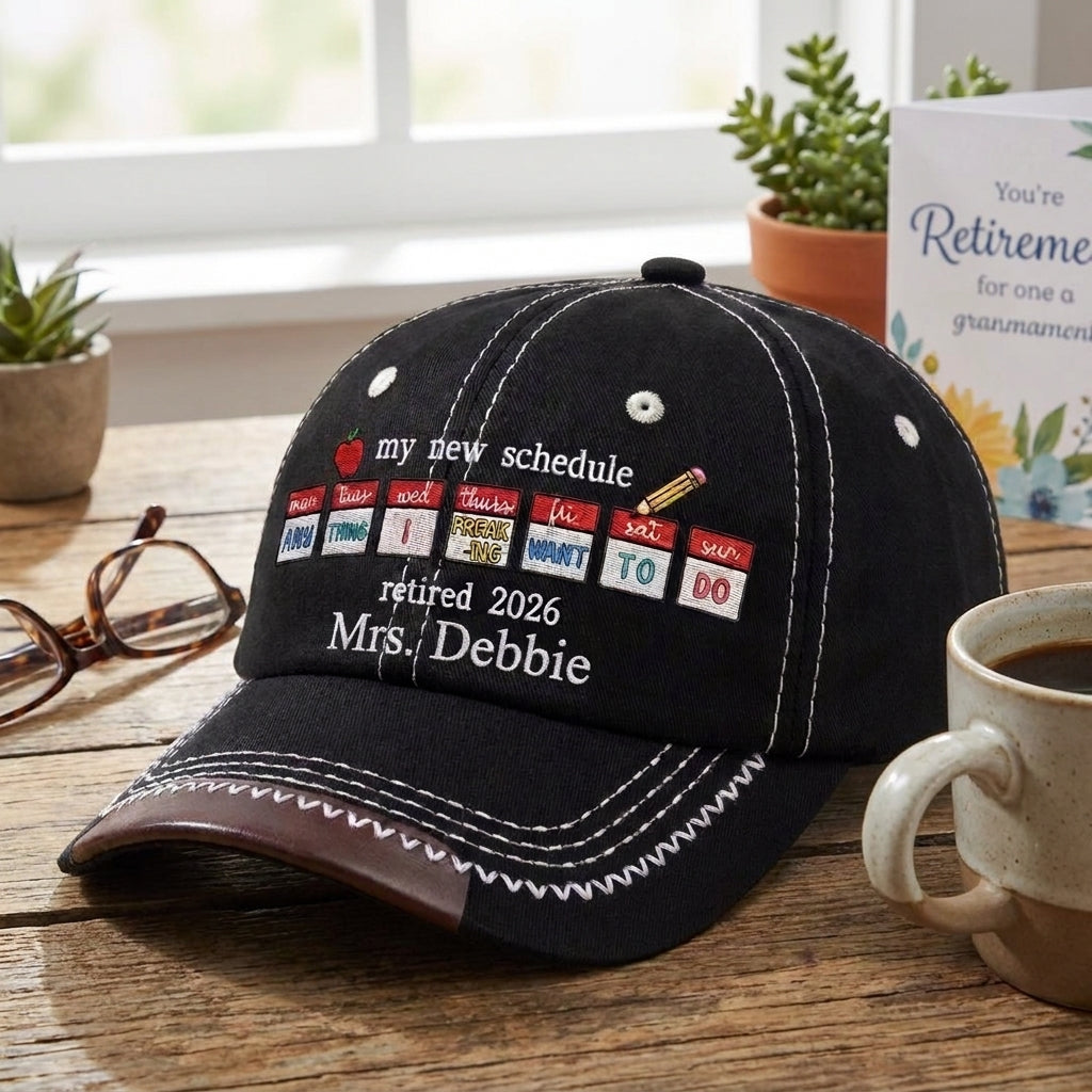 My New Schedule Personalized Vintage Soft Baseball Cap