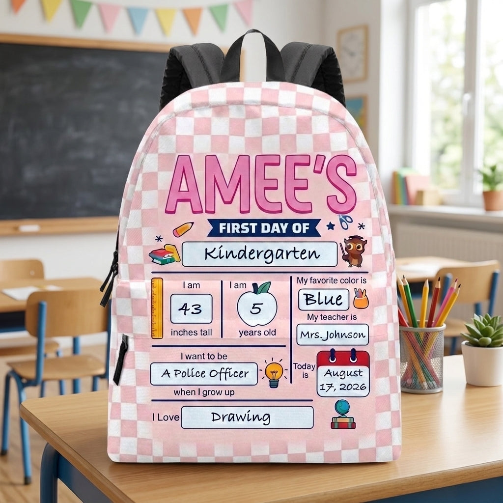 First Day Of School Personalized  Backpack