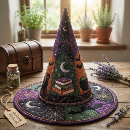 Spell Book Quilted Witch Hat