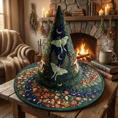 Luna Moth Quilted Witch Hat