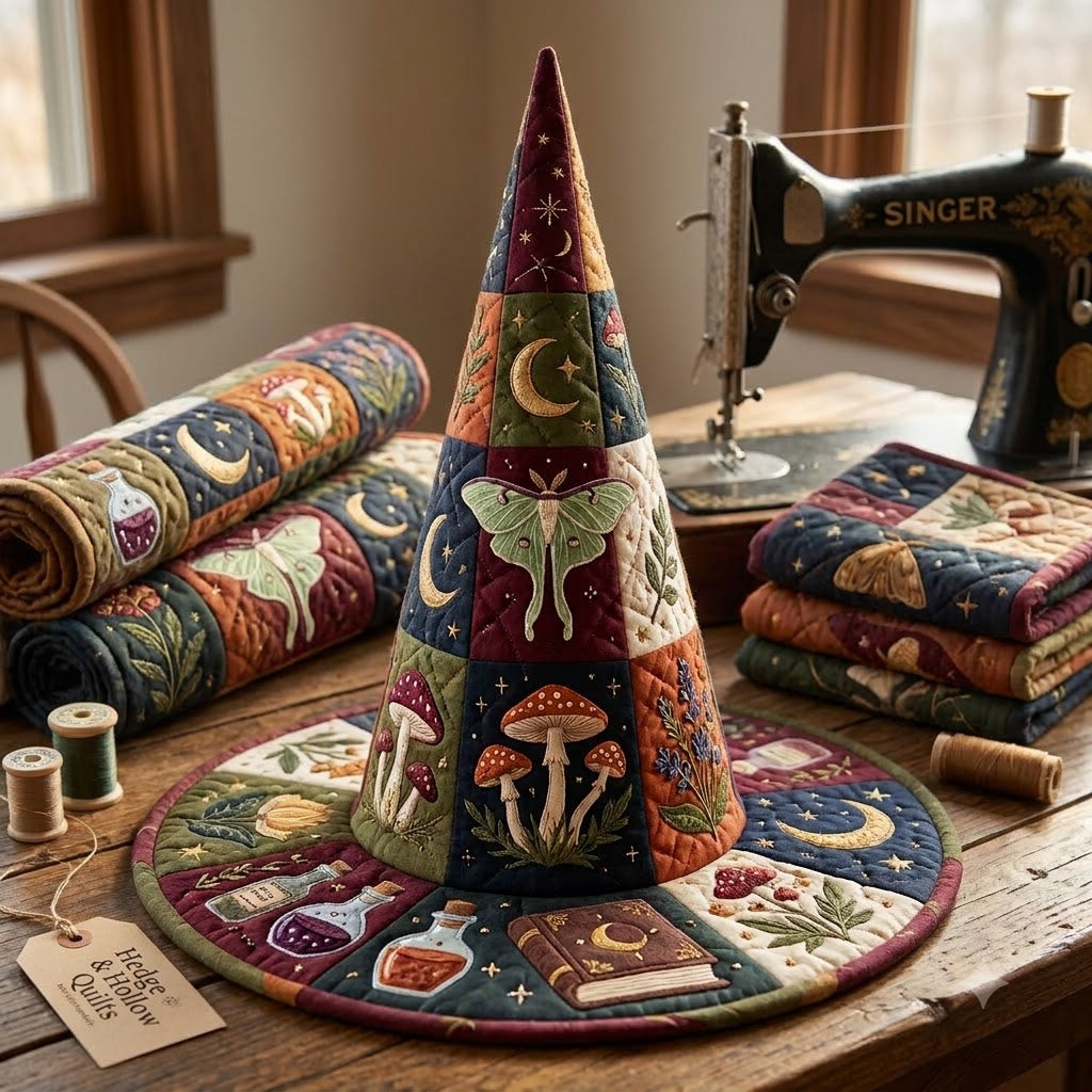 Hedge Witch Quilted Witch Hat