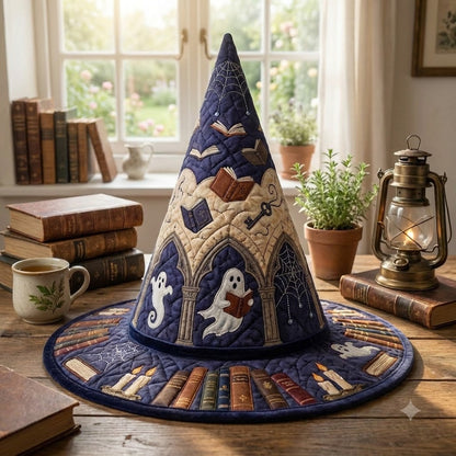 Chapeau de Sorcière Matelassé de la Bibliothèque des Fantômes