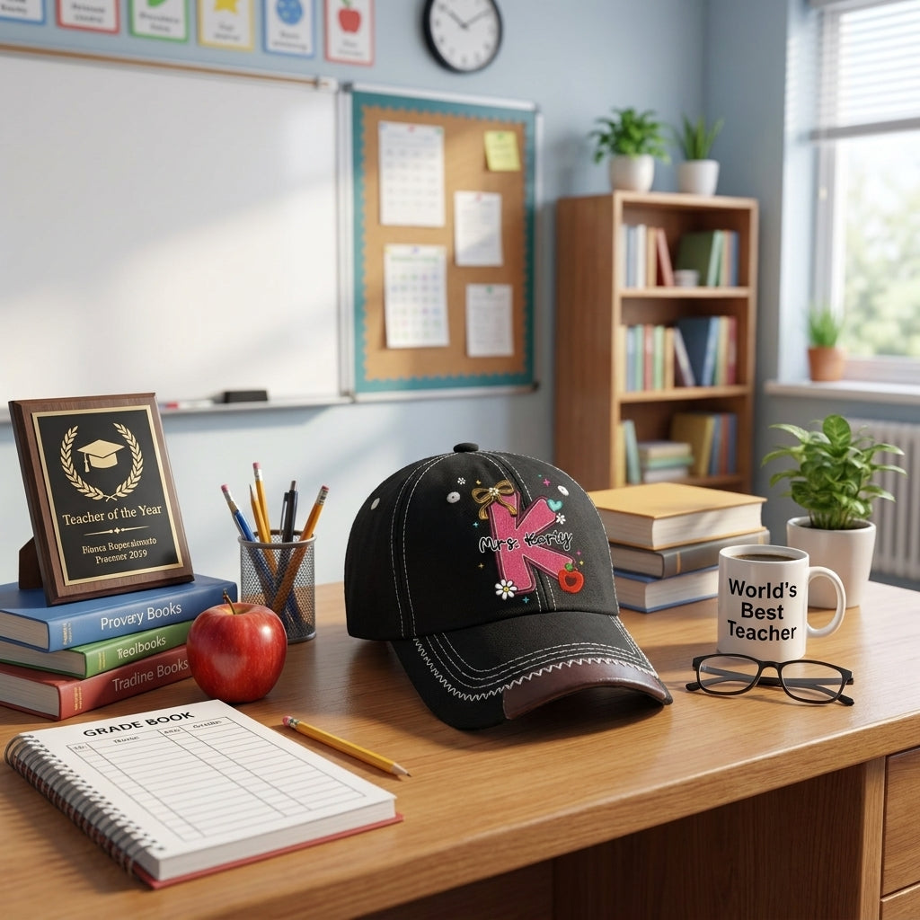 Teacher Name Personalized Vintage Soft Baseball Cap