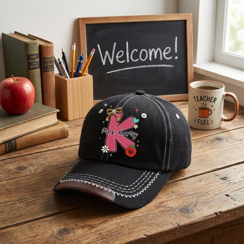 Teacher Name Personalized Vintage Soft Baseball Cap