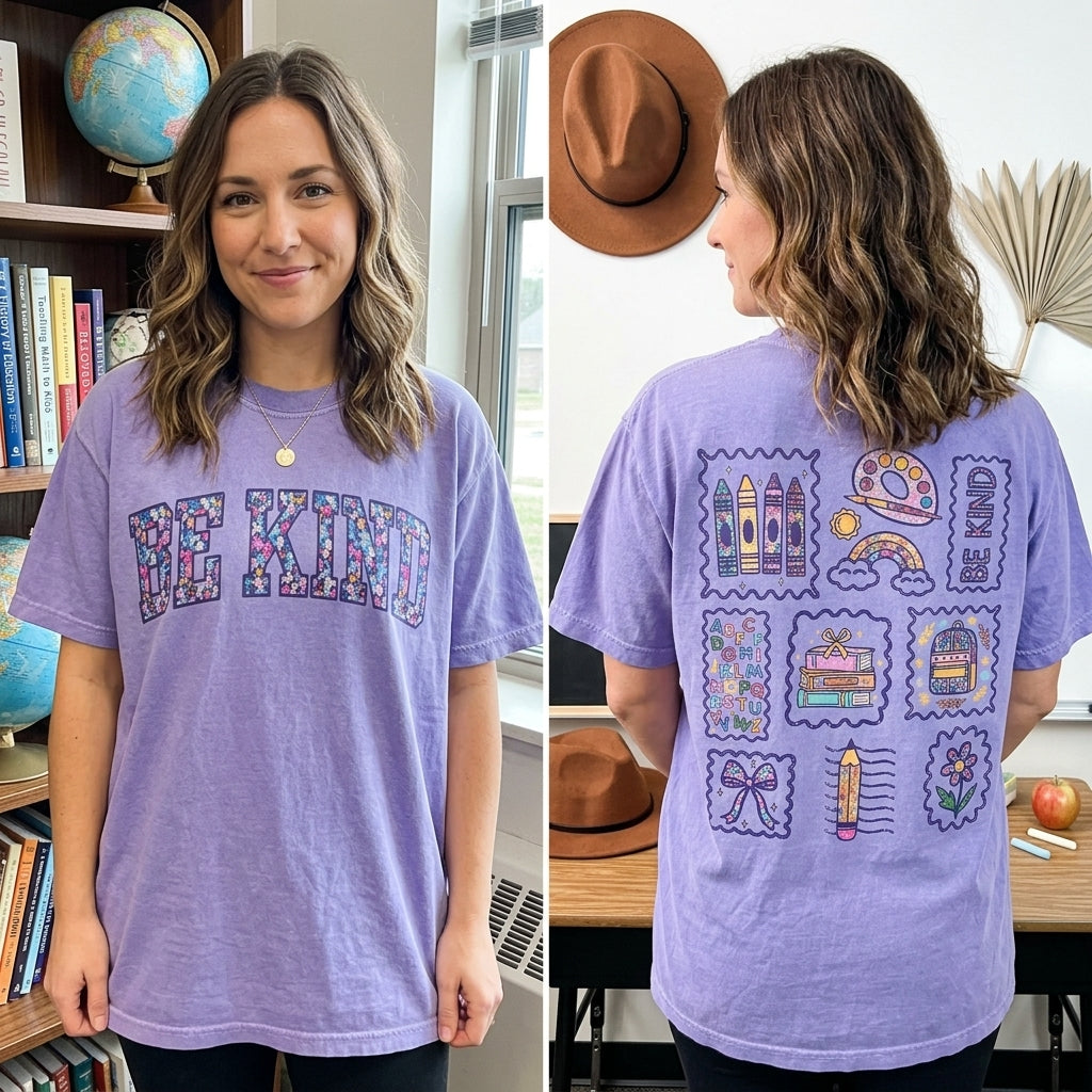 Be Kind Teacher Shirt, Colorful Teacher T Shirt, Elementary Teacher Gift, Kindness Shirt, School Staff Gift, Teacher Appreciation Tee