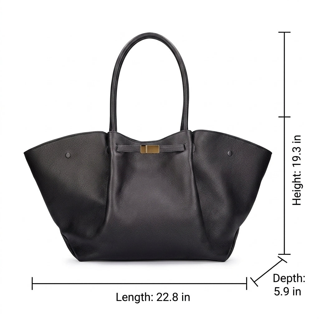BAGA Classic Leather Tote Bag, Soft Leather Work Bag, Elegant Brown Suede Shoulder Bag, Gift for Her, Everyday Office Carry