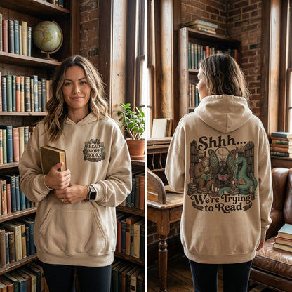 Book Lover Hoodie, Read More Books Sweatshirt, Bookish Hoodie, Gothic Book Lover Gift, Reader Gift, Librarian Gift, Bookworm Hoodie
