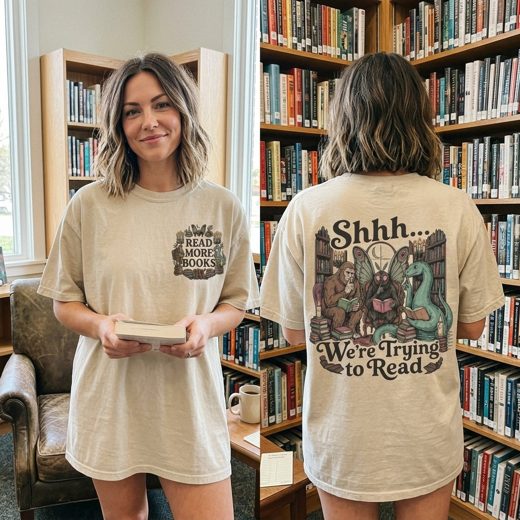 Book Lover T Shirt, Read More Books Tee, Gothic Bookish Shirt, Bookworm Gift, Reader Shirt, Librarian Gift, Literary T Shirt