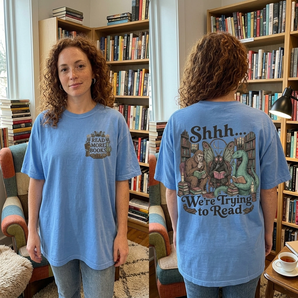 Book Lover T Shirt, Read More Books Tee, Gothic Bookish Shirt, Bookworm Gift, Reader Shirt, Librarian Gift, Literary T Shirt