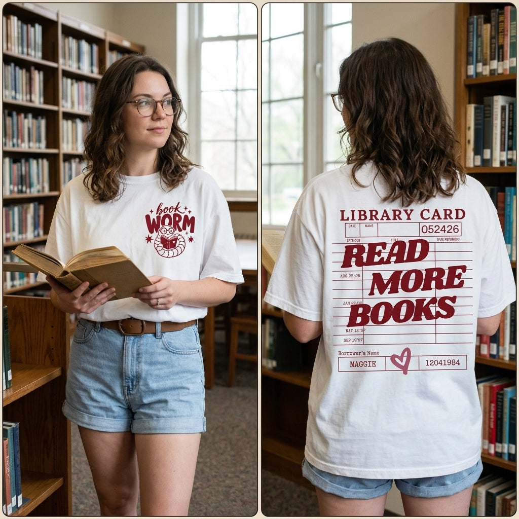 Book Lover T Shirt, Library Card Read More Books Shirt, Bookworm Tee, Librarian Gift, Bookish Shirt, Reader Gift, Library Shirt