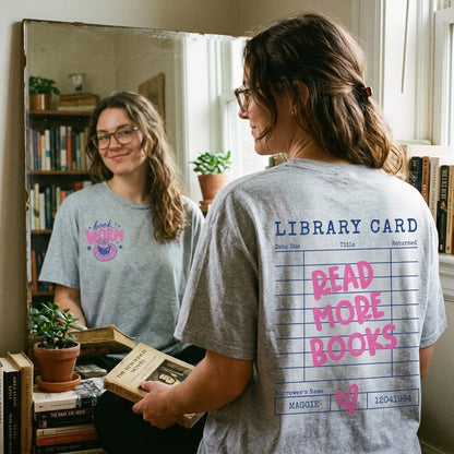 Book Lover T Shirt, Library Card Shirt, Read More Books Tee, Bookworm Shirt, Librarian Gift, Reader Gift, Bookish T Shirt