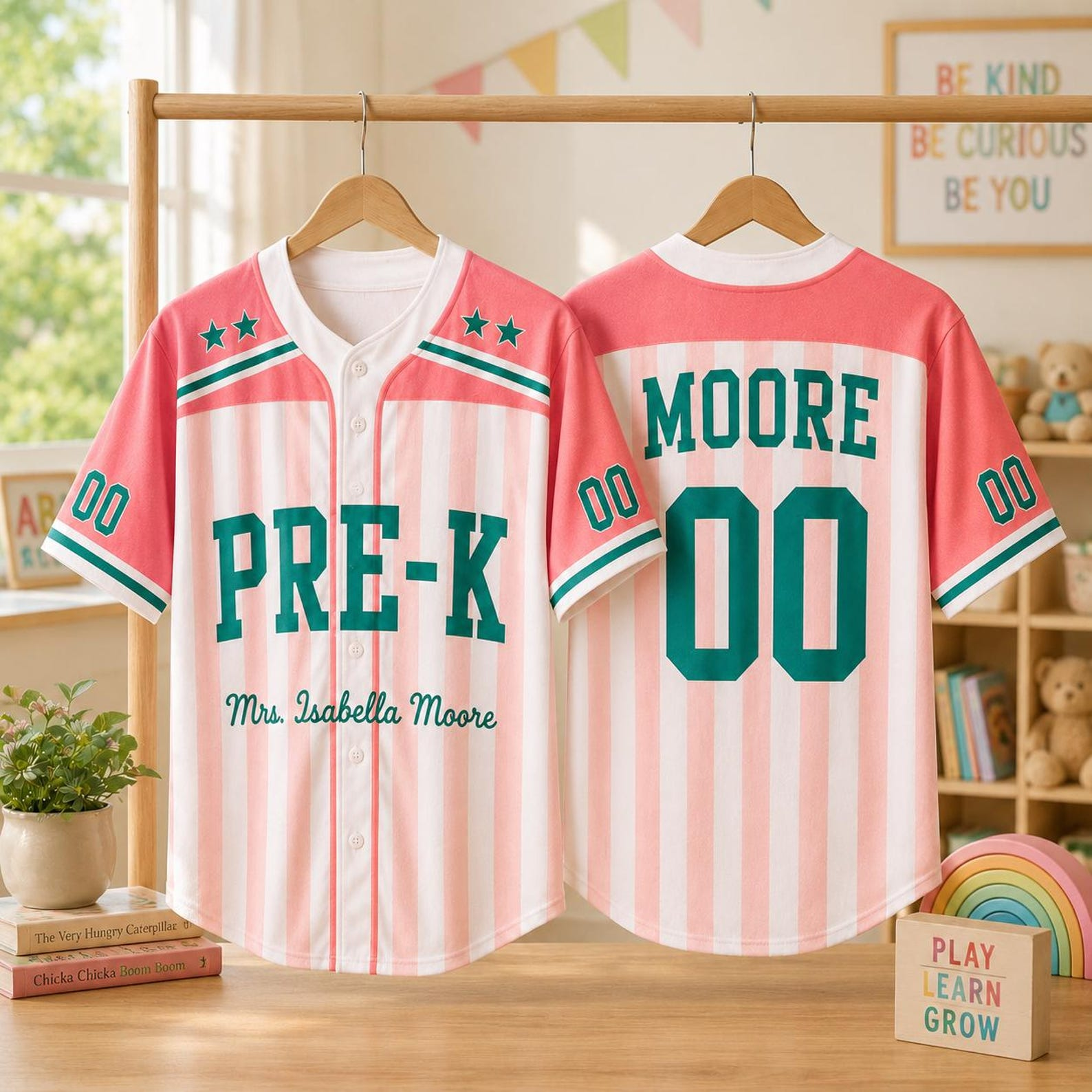Personalized Teacher Baseball Jersey, Custom Name Number Jersey, First Grade Teacher Shirt, Back To School Gift, Teacher Team Game Day Tee