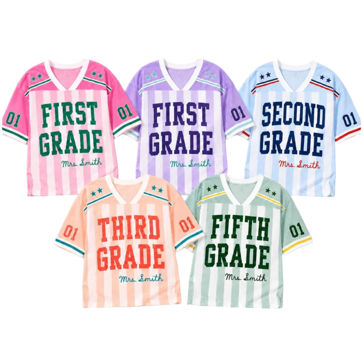 Personalized Teacher Jersey, Custom Name Number Football Jersey, First Grade Teacher Shirt, Back To School Gift, Teacher Team Game Day Tee