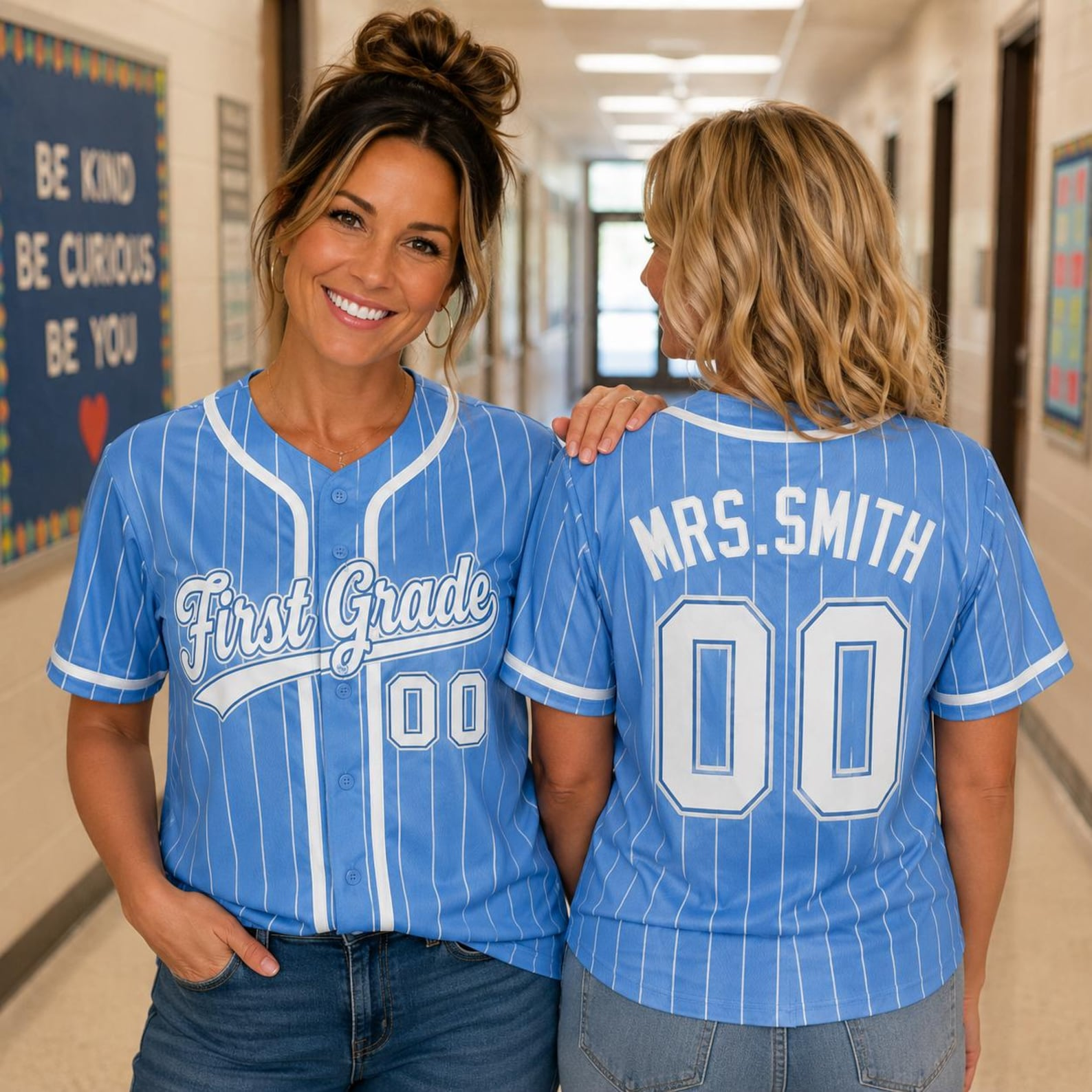 Maillot de baseball personnalisé pour enseignant, Maillot personnalisé avec nom et numéro, Cadeau de rentrée scolaire, T-shirt pour jour de match