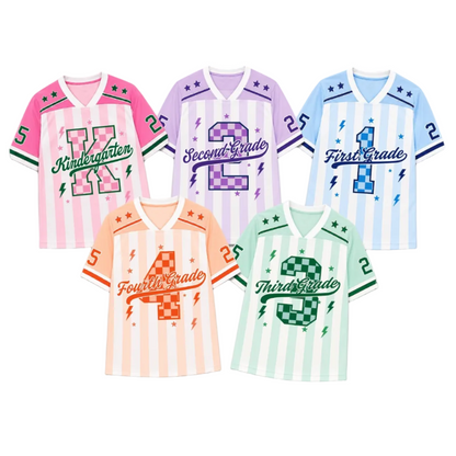 Personalized Teacher Football Jersey, Custom Grade & Name, Number Jersey , Back To School Gift, Teacher Game Day Tee, Teacher Shirt.