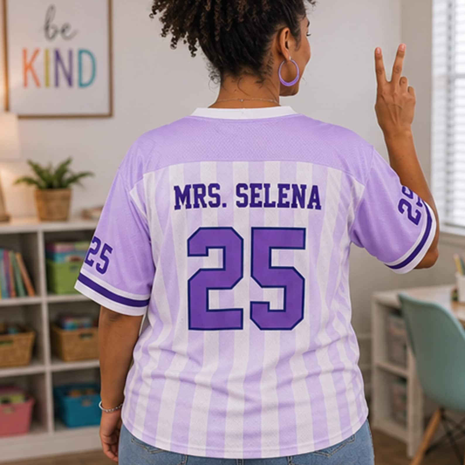 Personalized Teacher Football Jersey, Custom Grade & Name, Number Jersey , Back To School Gift, Teacher Game Day Tee, Teacher Shirt.