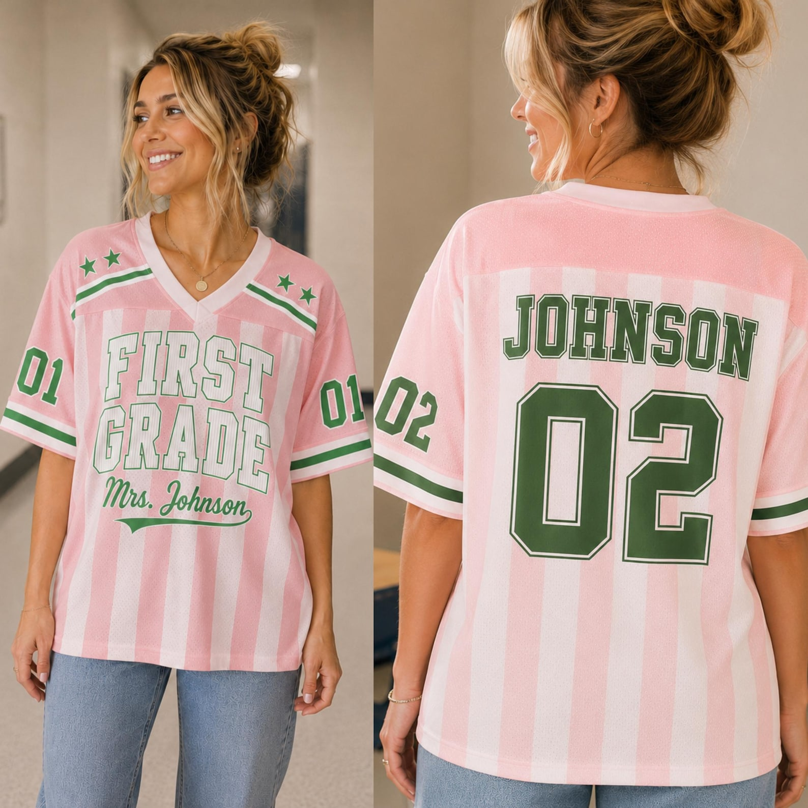 Maillot d'esprit scolaire personnalisé, maillot d'enseignant personnalisé par niveau, t-shirt de baseball pour la rentrée scolaire, cadeau pour professeur des écoles primaires