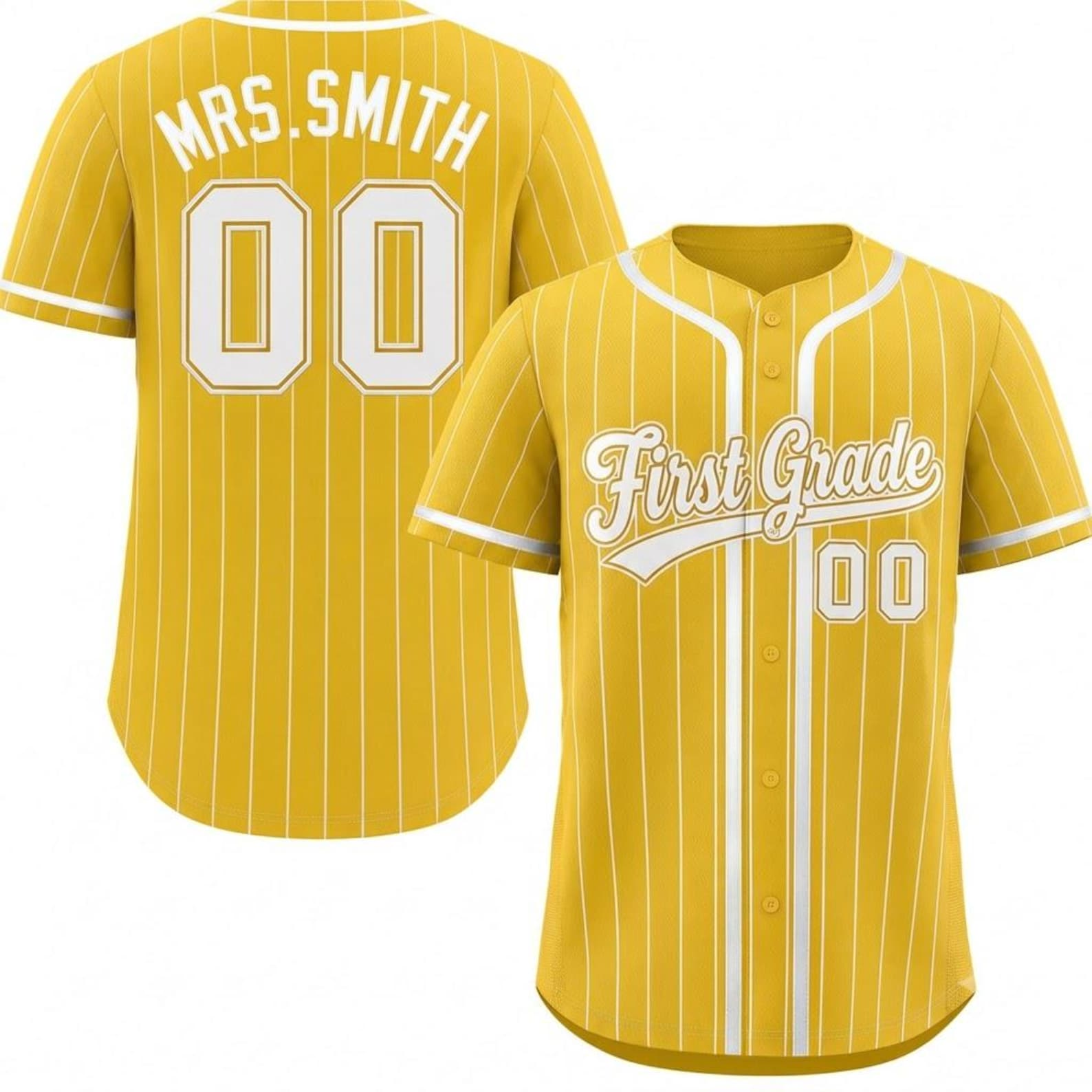 Maillot de baseball personnalisé pour enseignant, Maillot personnalisé avec nom et numéro, Cadeau de rentrée scolaire, T-shirt pour jour de match