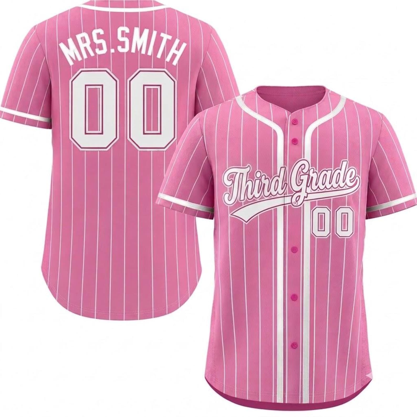 Maillot de baseball personnalisé pour enseignant, Maillot personnalisé avec nom et numéro, Cadeau de rentrée scolaire, T-shirt pour jour de match