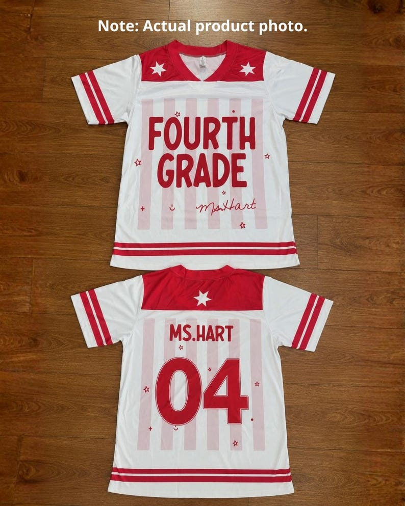 Custom School Spirit Jersey, Custom Grade Teacher Jersey, Back to School Baseball Tee, Elementary Teacher Gift