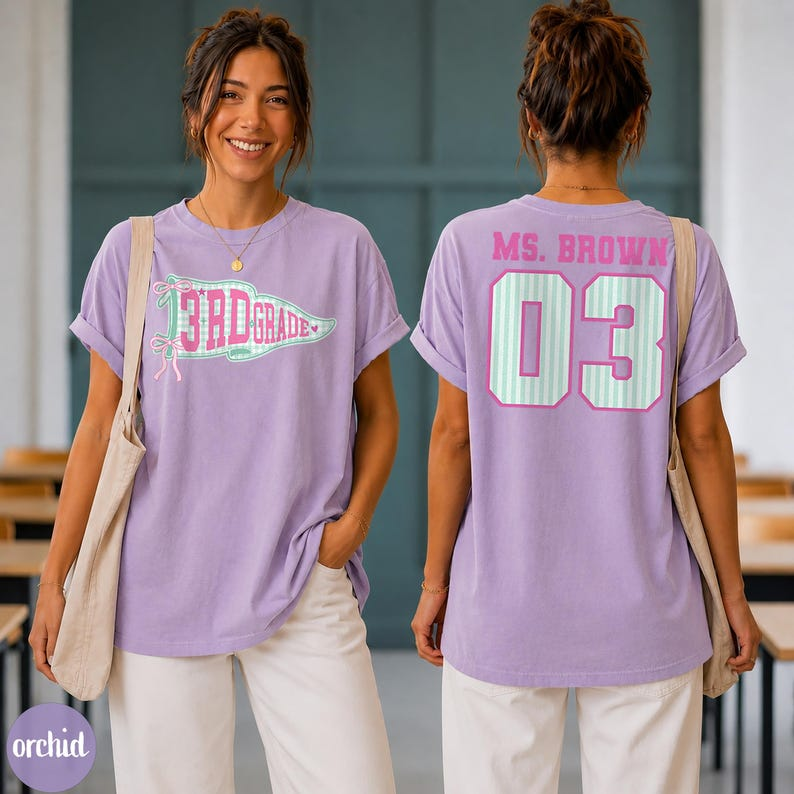 T-shirt d'enseignant personnalisé pour Halloween, motif crayon gribouillage, t-shirt de rentrée scolaire
