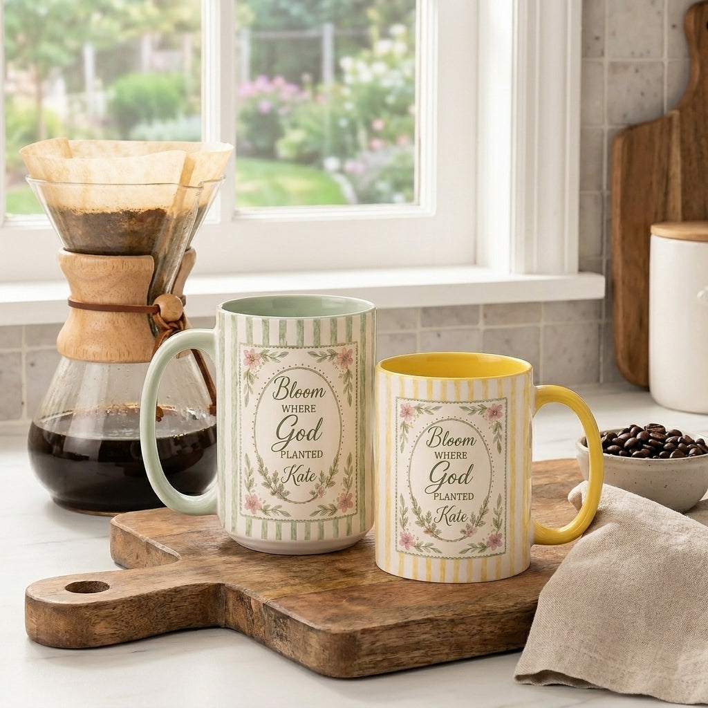 Bloom Where God Planted You Mug, Funny Christian Coffee Mug, Religious Gift for Women