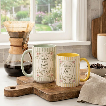Bloom Where God Planted You Mug, Funny Christian Coffee Mug, Religious Gift for Women